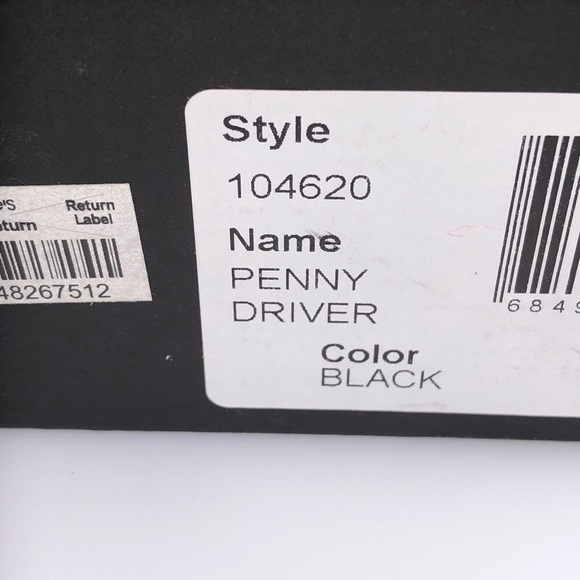 The Men\'s Store Leather Penny Drivers Black Shoes main image 7